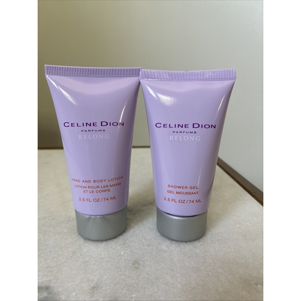 RARE Celine Dion parfums Belong hand & body lotion and Shower Gel 2.5 Oz each